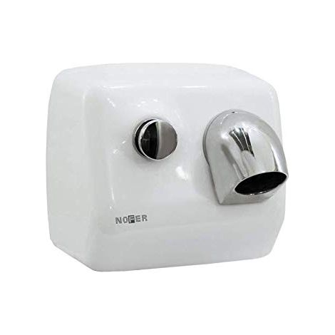 Asciugamano elettrico con pulsante inox cromato bianco zonda nofer 02200.w