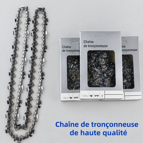 Chaîne 18 pouces 68 maillons pour tronçonneuse thermique en métal – Livraison gratuite (1/4)