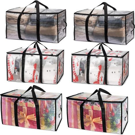 Bolsas de mudanza grandes, resistentes, transparentes e impermeables con cremallera para ropa, embalaje y almacenamiento. (1/5)