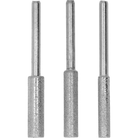 30 Pièces Pierres à Affûter pour Chaîne de Tronçonneuse 4.0mm 4.8mm 5.5mm, Kit de Meulage avec Tiges 3mm (1/5)