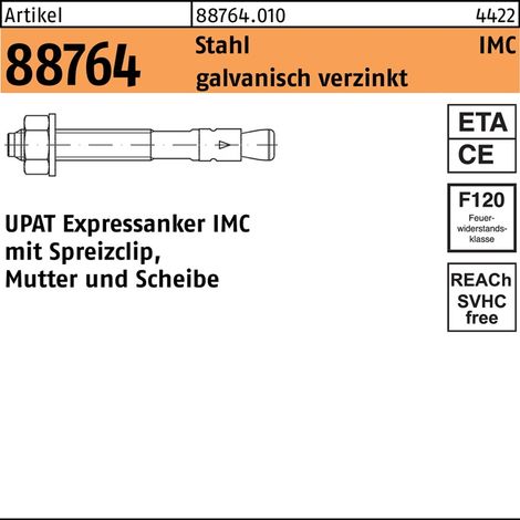 Goujon d'ancrage UPAT IMC 12/140/236 galZn (Par 20)
