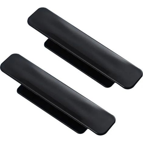 Poignée Adhésive Carrée - Plastique Noir - Pour Armoire Meuble Porte Sans Perçage - 109 x 23 mm - Lot de 2 (1/3)