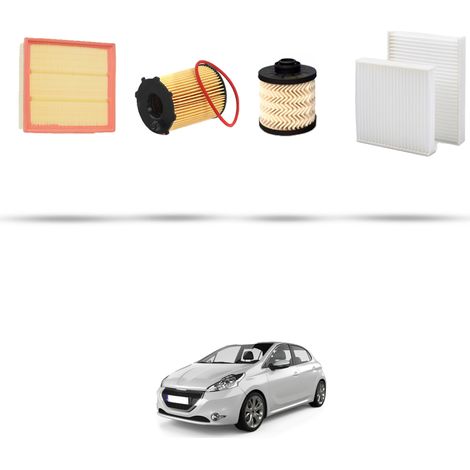 Kit tagliando 4 filtri compatibile con Peugeot 208 1.6 BlueHDI 85kw Dal 2015 (1/5)