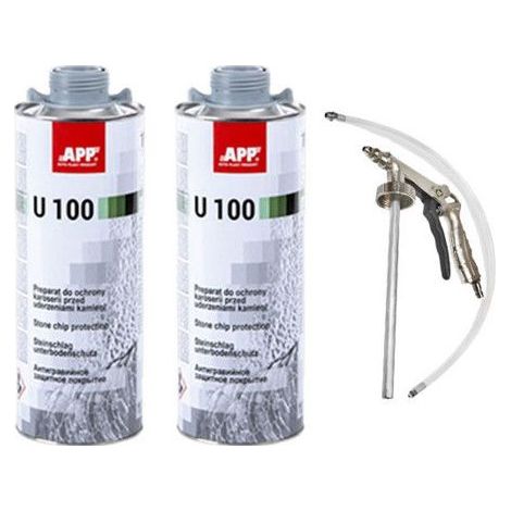Blackson - Produit anti gravillon - Gris - APP U100 - 2x 1L + pistolet de pulvérisation