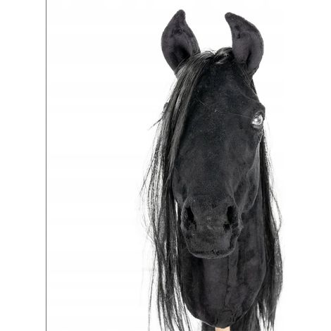 Cheval à bascule réaliste - noir A4 CHEVAL SUR UN BÂTON (1/5)