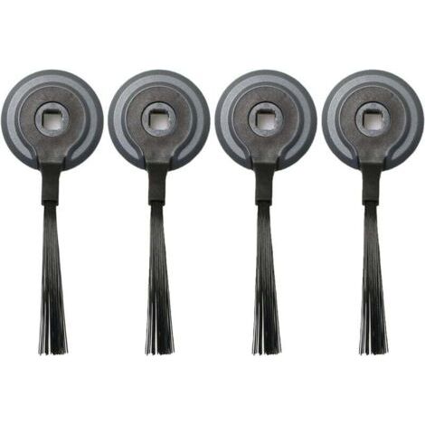 BUNTHAUS 4er-Set Seitenbürsten für Shark R85/S86/R71/RV871/AV752 Saugroboter – Zubehör für Saugroboter, schwarz