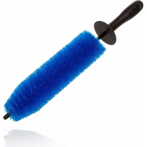 Brosse à jantes longue pour un nettoyage professionnel jusqu'au fond des jantes - brosse à jantes douce et efficace pour les jantes en aluminium de haute qualité (1/3)