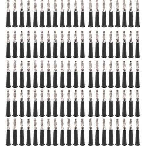 100-teiliges Bananenstecker-Anschlussset (4 mm) zum Schweißen für Maschinen und Anlagen, J.10010Schwarz