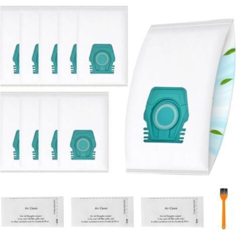 Lot de 10 Sacs D'aspirateur pour Miele Pure TU Sacs à Poussière Guard S1/L1 Silence/Junior/Allergy/Parquet XL/Flex/AllFloor/Performance/Cat/Dog/Comfort/Red Pulse Series avec 3 Filtres D’évacuation (1/5)