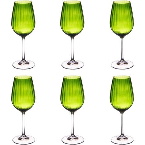 Table Passion - Verre à pied vert Santa 35 cl (lot de 6) (1/3)