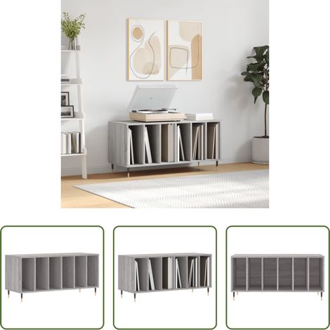 Vinylschrank - Plattenschrank Grau Sonoma 100x38x48 cm Holzwerkstoff (1/5)
