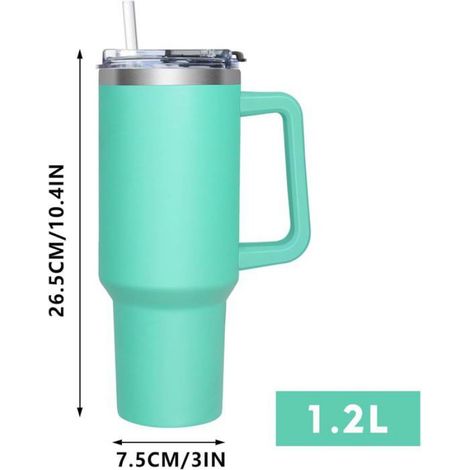 Gobelet Isotherme - 1 Pièce - Acier Inoxydable - Isolation 24h - Voyage et Bureau - 1180ML BLU-RAY FILM (1/5)