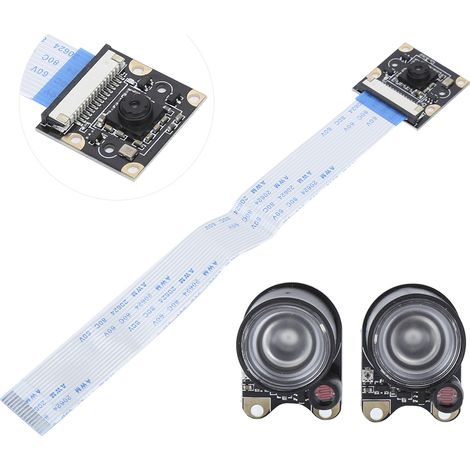 Caméra Infrarouge 5MP pour Raspberry Pi 4B 3B+ 2B avec Vision Nocturne - Compatible Modèles B
