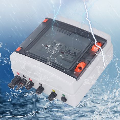 1000-V-Solaranschlussdose, wasserdichtes Photovoltaikgehäuse (IP65), ein Eingang und ein Ausgang, Außenverteilerkasten für Solaranlagen, Photovoltaik-Anschlussdose (1/5)