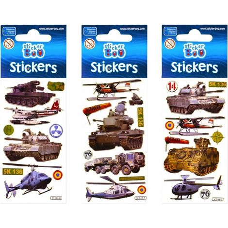 Pegatinas BOO plateadas estilo militar