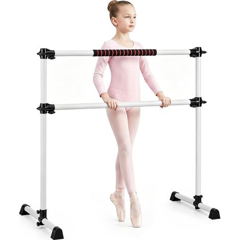 COSTWAY Double Barre de Danse Classique Réglable et Amovible (1/5)