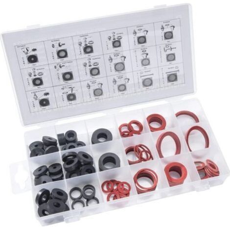 Joints Torique d'Étanchéité Rondelle en Caoutchouc, 141Pcs en 18 Tailles Assortiment Faucet Washer étanchéité Joints pour Plomberie, Roulement, Electroménagers (1/5)