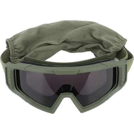 Lunettes de protection résistantes aux chocs, verres de 3,8 mm d'épaisseur, confortables et offrant une protection UV, vertes. (1/5)