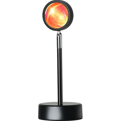 Lampe Coucher de Soleil Lumière Arc-en-Ciel Veilleuse LED Réglable en Hauteur 16 Couleurs 4 Modes (1/2)
