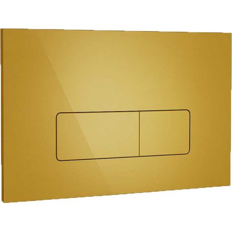 Plaque à double bouton poussoir pour toilettes suspendues Andrea - Idrospania  Couleur: Oro
