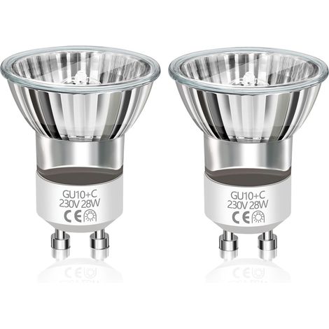 Lot de 2 Ampoule GU10 Lampe à Lave 28W Dimmable Spot MR11 Blanc Chaud Intérieur