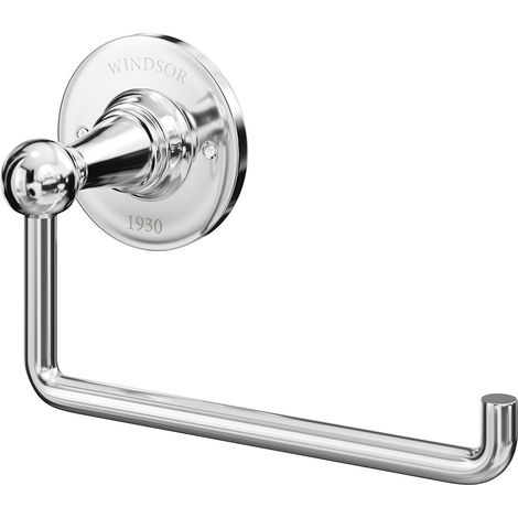 Windsor 1930 Traditional Polished Chrome Wall Mounted Toilet Roll Holder (1/5)