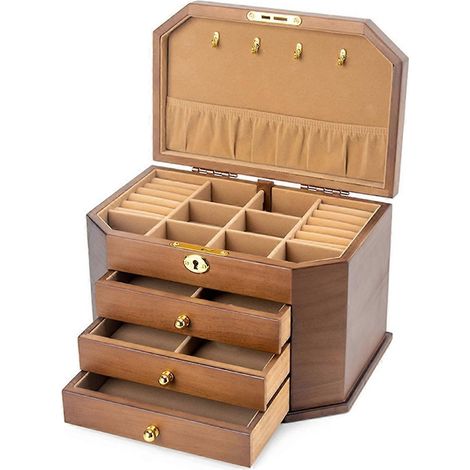 Coffret à bijoux vintage - Organisateur de bagues, colliers et boucles d'oreilles (1/5)