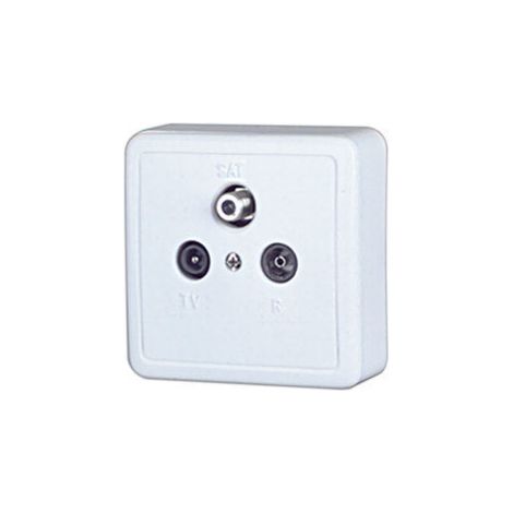 Basisantennenfläche TV-FM-SAT Electro DH Geschirmt. Mit DC-Durchschleifung. 10.517/SUP 8430552071845