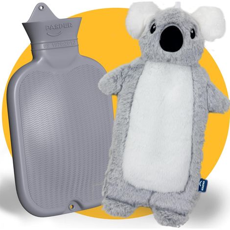 Bouillotte avec housse - Extra large - 3,5 litres XXL - Sans couture - Koala (1/5)