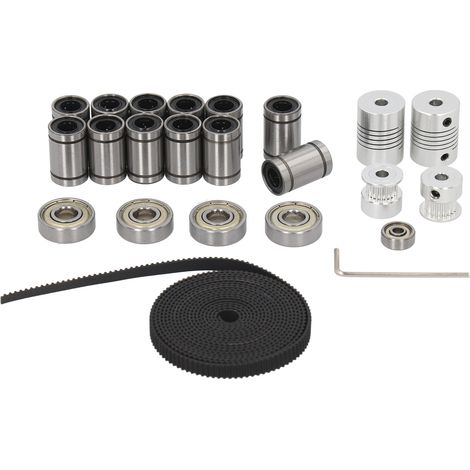 Kit de roulements linéaires LM8UU, coupleur d'arbre moteur, poulie de courroie de distribution, jeux de clés hexagonales pour imprimante 3D (1/5)