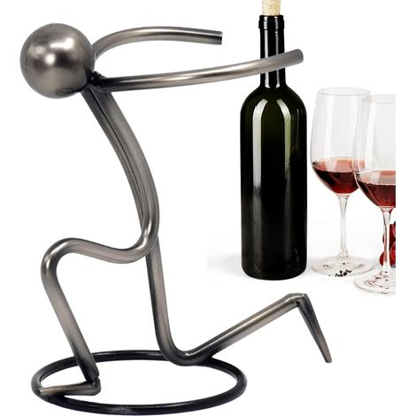 Porte-Bouteilles De Comptoir Décoration Métallique pour Comptoir Présentoir à Bouteilles de Vin Pour Barmans Collectionneurs Hôtes Propriétaires Cuisine Restaurant Appartement Hôtels Clubs (1/5)