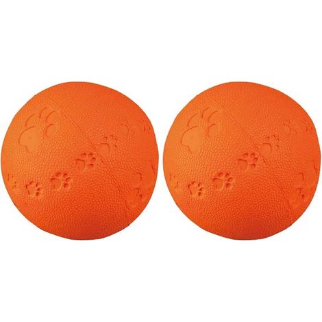 Juguete para perros - Pelota con sonido - 7 cm, color aleatorio (paquete de 2) (1/4)
