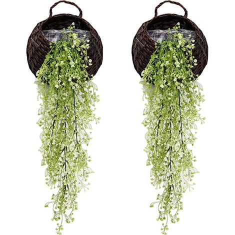 Plante Grimpante Artificielle - Lierre Artificiel 85 cm - Décoration Murale Jardin Intérieur Extérieur - Lot de 2 (1/5)