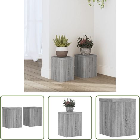 vidaXL Pflanzenständer 2 Stk. Grau Sonoma 15x15x20 cm Holzwerkstoff (1/5)