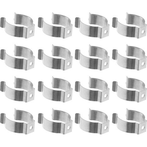 Lot de 30 pinces à ressort Terry assorties pour outils, robustes, pour le rangement, les abris de jardin et les supports de lampes.-2.80X2.80X1.00CM-Silver (1/2)