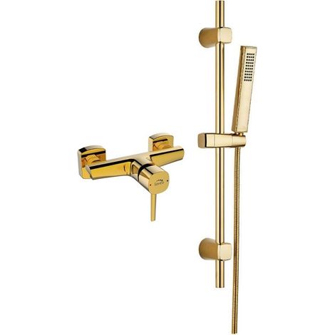 Pola Ensemble de douche avec mitigeur, Couleur: Or (1/3)
