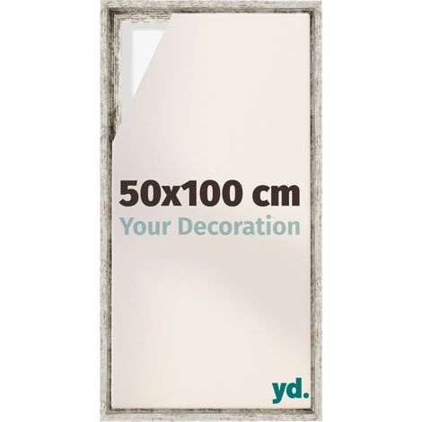 Your Decoration - Cadre flottant - Blanc Vintage - Cadre en caisse américaine pour toile sur chassis - MDF - Lyon (1/5)