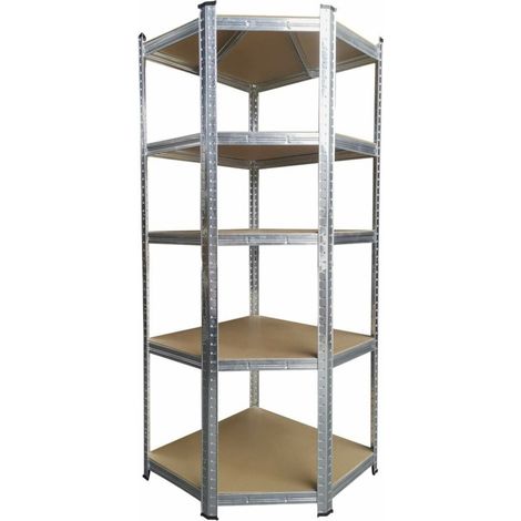 Aga Eckregal Steckregal Werkstattregal,Schwerlastregal, Lagerregal, Metallregal 180x70x40 cm, 5 Böden, raglast gesamt 875 kg