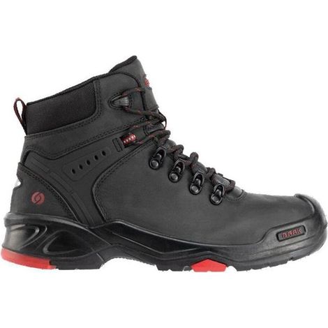 Botte de sécurité Brooklyn taille 43 noir/rouge S3 SRC HRO EN ISO 20345 cuir bov (1/4)