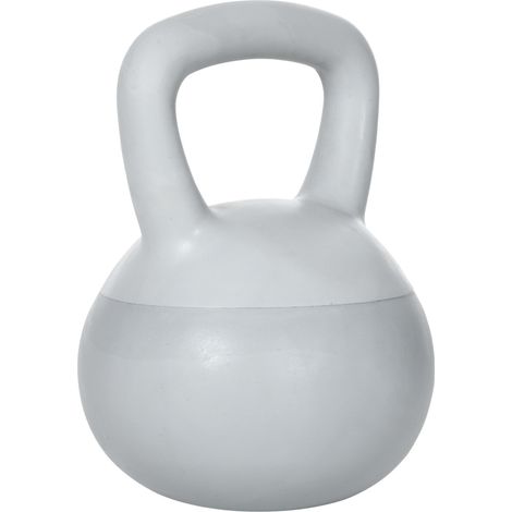 Kettlebell per Allenamento 4 Kg in PVC e Sabbia Metallica Grigio (1/5)