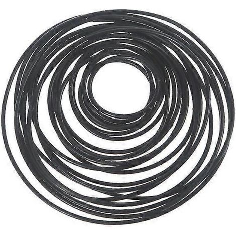 20 Pièces Courroies Rondes pour Magnétophone Cassette 1mm, Longueurs Assorties de 25 à 80mm, Plissées en Deux