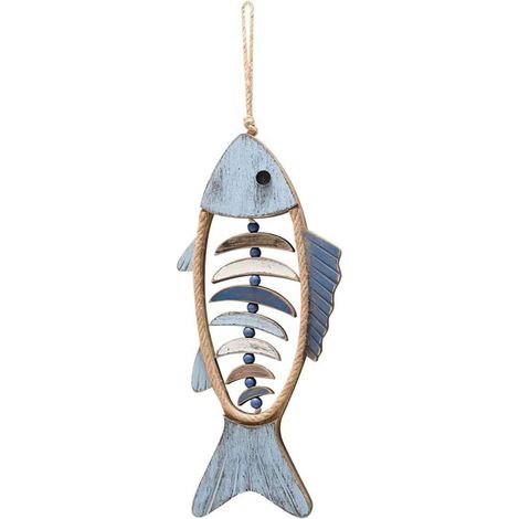 Antique Nautical Hanging Wooden Fish Wall Decor (Head) (1/5)
