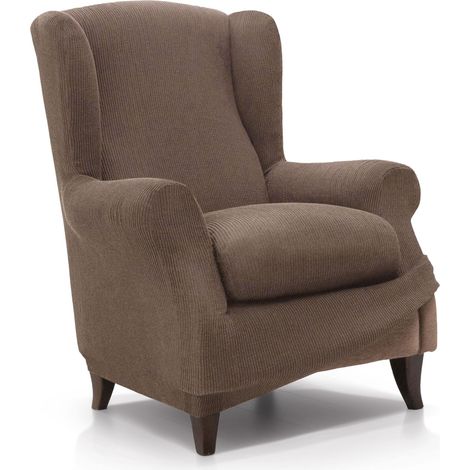 Housse de Fauteuil à Oreilles élastique de 70 à 100 cm Modèle Reale Housse réglable pour Fauteuil à Oreilles Universelle Protecteur en Tissu Jacquard Toucher Coton (1/5)