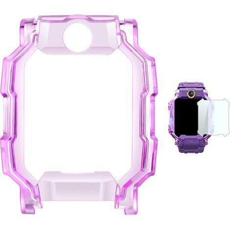 Étui de protection de qualité aéronautique pour le téléphone portable et la montre connectée pour enfants Xiaotiancai Z8. Cet étui semi-fermé transparent en TPU est facile à installer et offre une rés (1/2)
