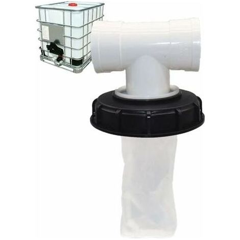 T-Forme Couvercle de Réservoir IBC avec Filtre en Nylon Lavable pour Réservoir d'eau de Pluie IBC 1000 litres,Filtre À Couvercle IBC Accessoires de Réservoir IBC,163 mm (1/5)