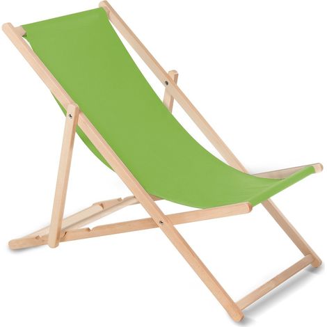 Greenblue Lettino artigianale in legno verde pieghevole (1/3)