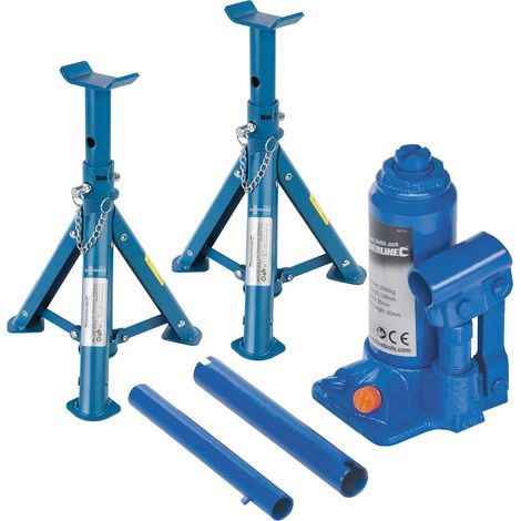 Lot pour auto chandelles pliantes et cric bouteille 2t (1/3)