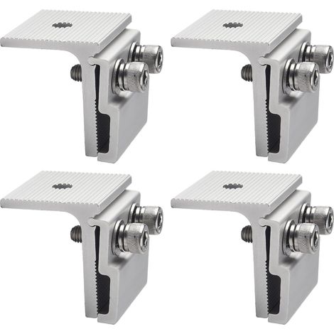 Juego de 4 bridas para cables de techo, clips de junta alzada para cables calefactores, protectores de nieve y paneles solares. (1/5)