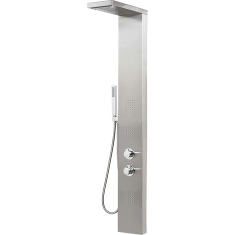 Colonna doccia termostatica in acciaio inox satinato con 4 funzioni (1/3)