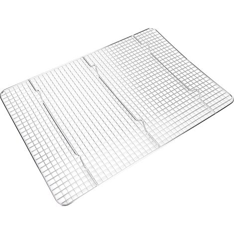Grille de barbecue en acier inoxydable, grille de séchage, grille de cuisson du pain, grille de refroidissement rectangulaire pour gâteaux et biscuits, 42,5 x 30 x 2,5 cm (1/5)